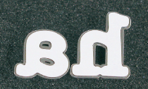 Even such small letters can be easily installed with double-sided adhesive tape!