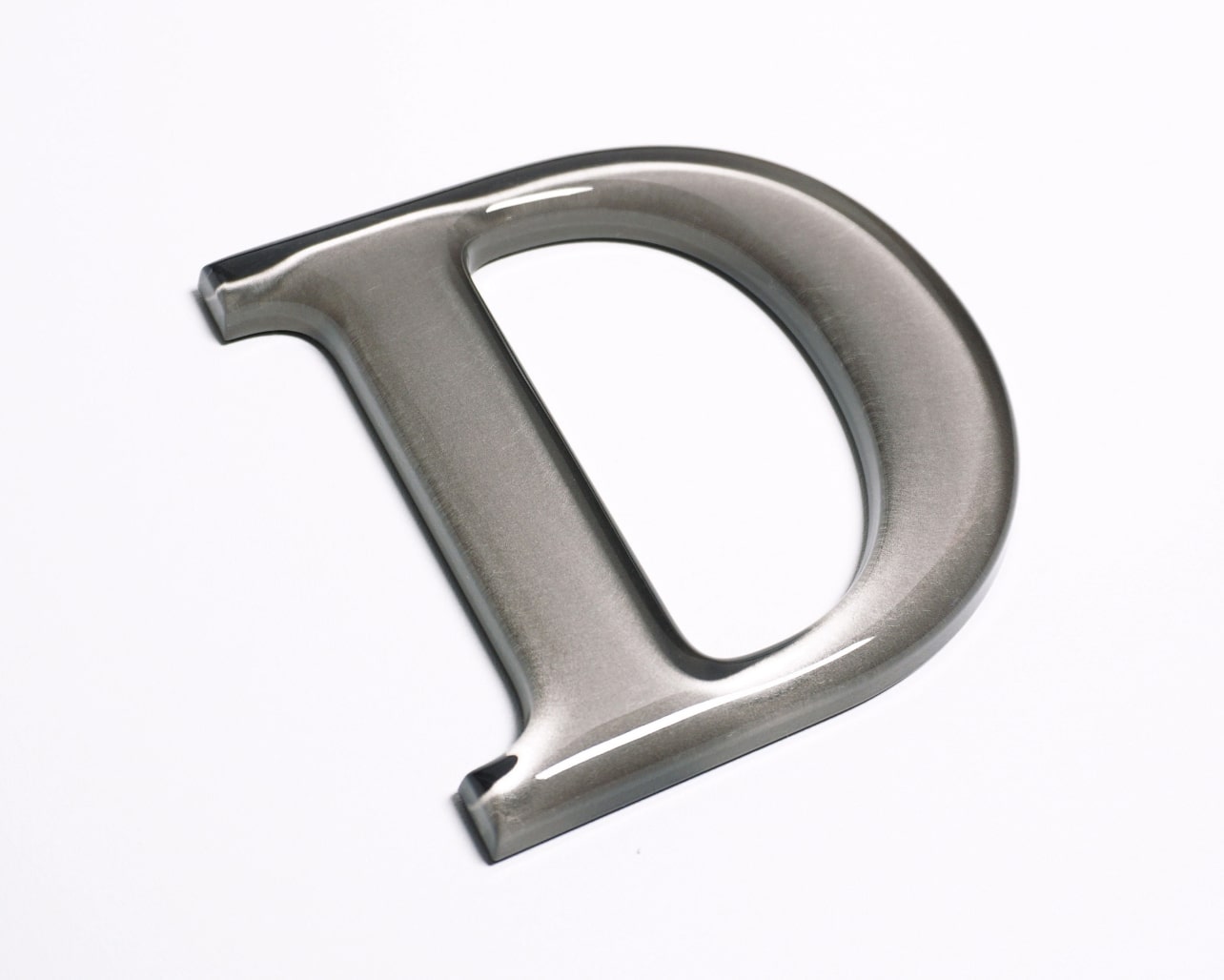 Type: Crystal Letter 8mm Thick / Arched Top Finish: Brushed Black on Rear Side