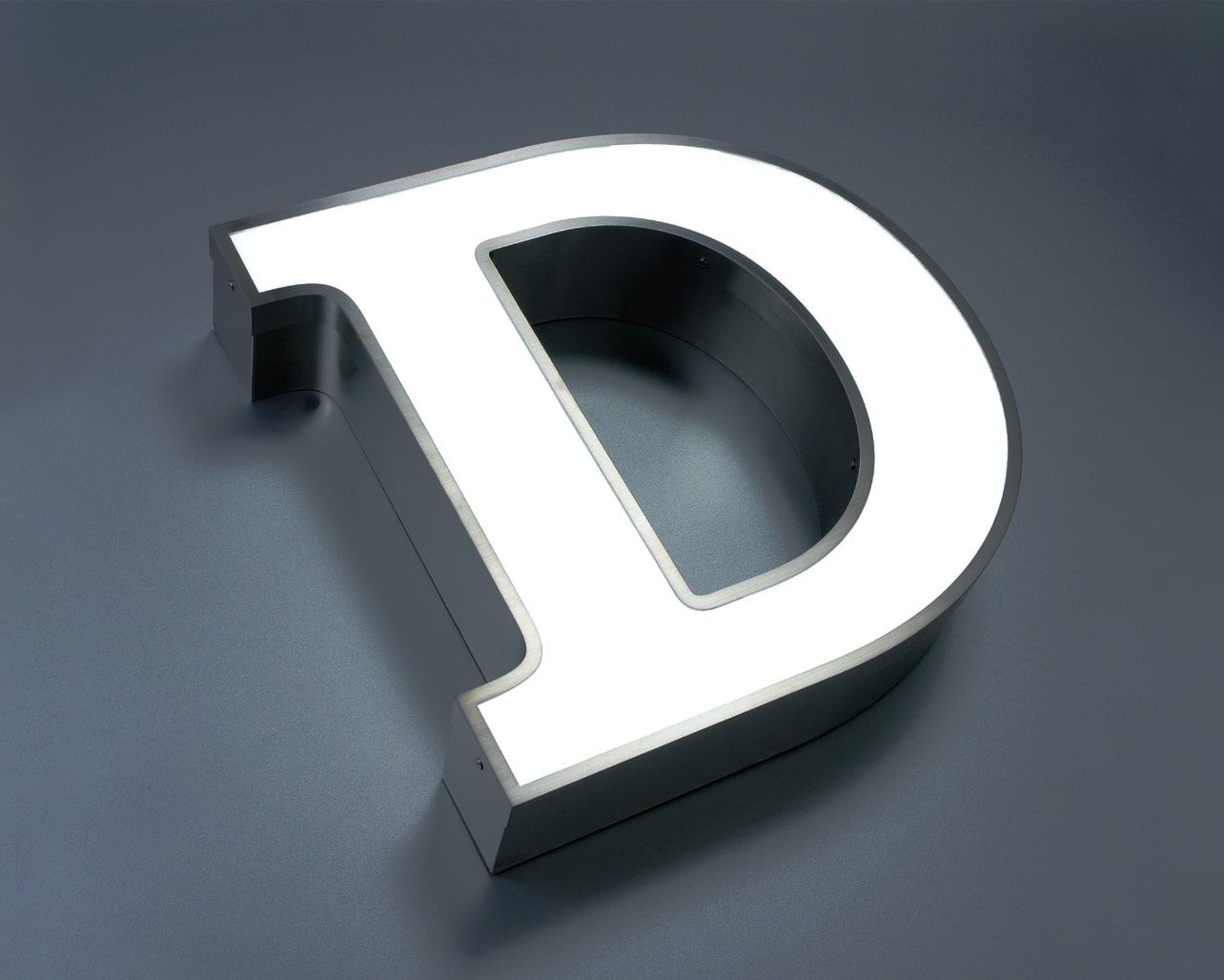 Surface: Opal Acrylic Body: Stainless Steel Channel Brushed Finish Light Source: LED Module Natural White
