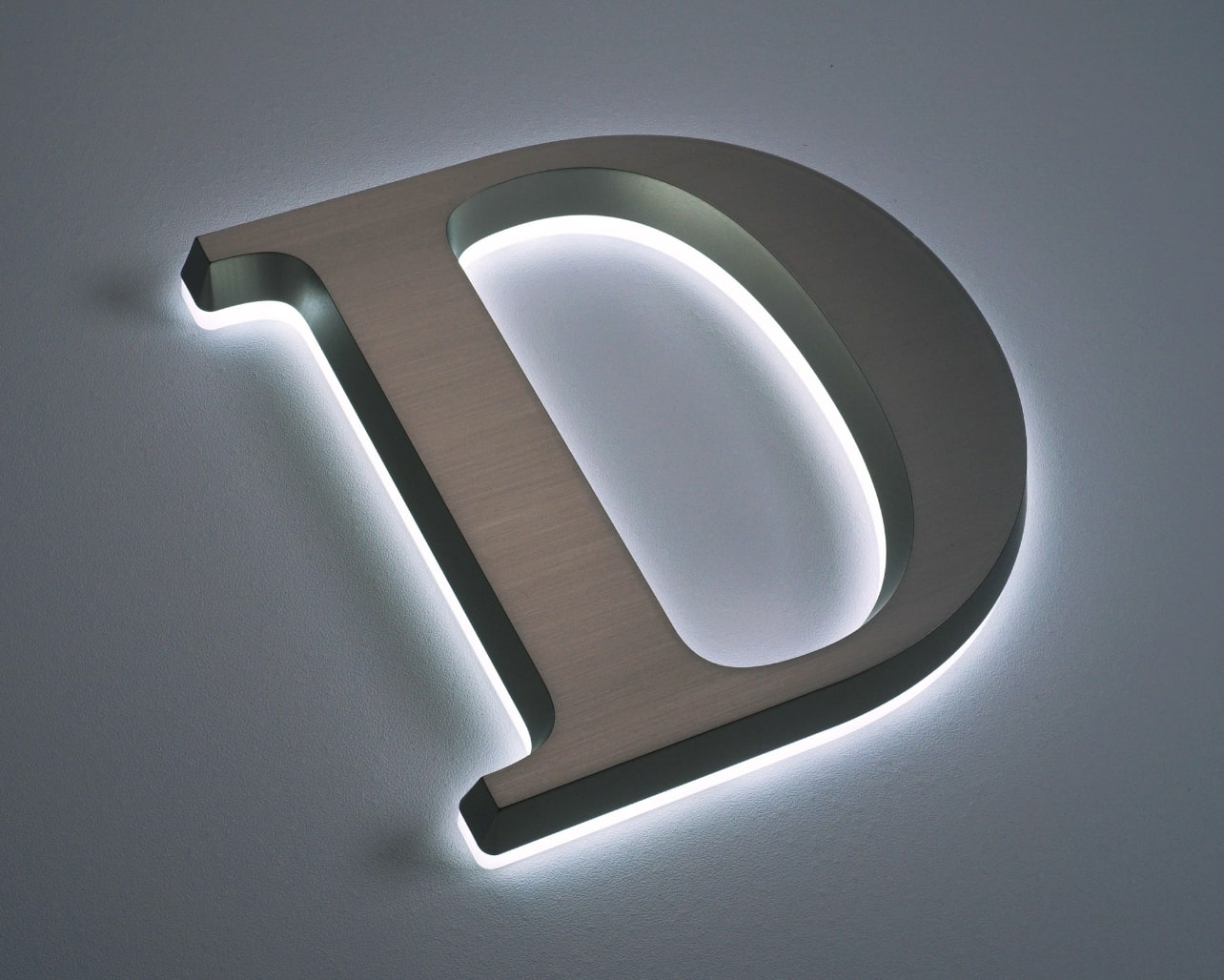 Surface: Taff Lite 10mm Thick / Bevel Cut Brushed Nickel Back Panel: Opal Acrylic 5mm Thick Light Source: SMD-LED Natural White